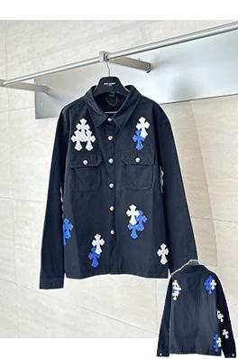 クロムハーツスーパーコピー ツートンクロスレザーワークデニムジャケット
