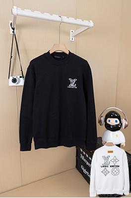 ルイヴィトン LV 背中に小さなロゴの刺繍ラウンドネックのスパーカー