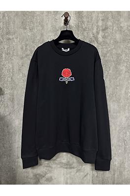 モンクレール 新しい刺繍フローラルロゴクルーネックスパーカー