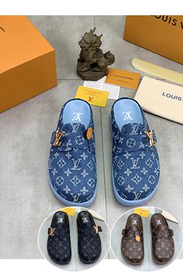 ルイヴィトン 新しいモデルハーフスリップシリーズレザーシューズ