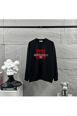 ジバンシイ トーテム文字が入った赤いフロックのラウンドネック スパーカー