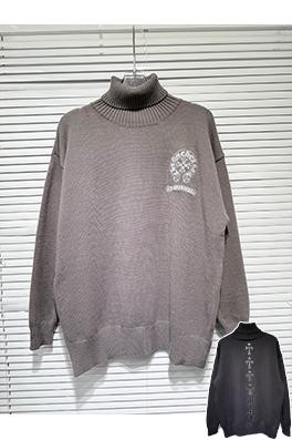 クロムハーツ キャットウォークスタイルのシルケットコットンニットタートルネックセーター