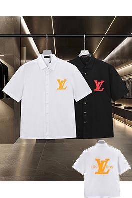 ルイヴィトンスーパーコピー LV クラックエンボスモノグラムロゴ半袖シャツ