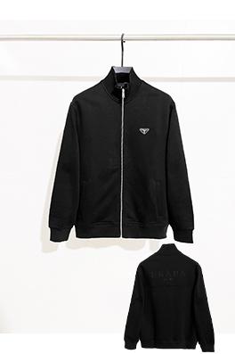 プラダ PRADA クラシックなバック刺繍のサンディングフリースジャケット