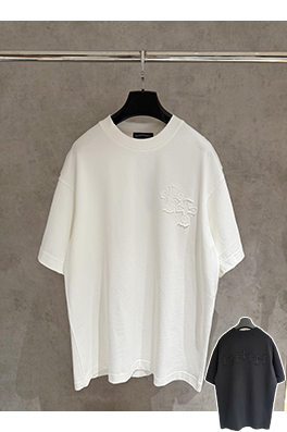 クロムハーツスーパーコピー 新しい布刺繍半袖Tシャツ