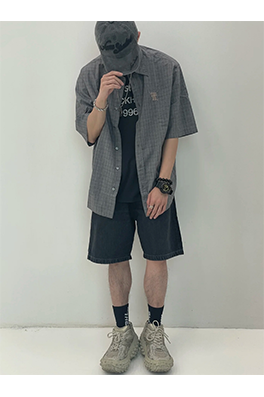 アクネストゥディオズコピー チェック柄半袖シャツ