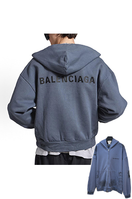 バレンシアガコピー Balenciaga ファッション古い刺繍ジッパーパーカー