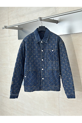 ルイヴィトン nigo コラボレーションブーツライン刺繍デニムコットンジャケット
