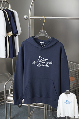 ディオール 秋冬ロープ刺繍ロゴ刺繍パーカー