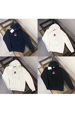 モンクレール ブランドクラシックロゴロゴ刺繍フラワーフード付きパーカー