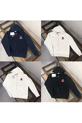 モンクレール クラシックロゴロゴ刺繍フラワーフード付きジッパーパーカー