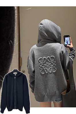 ロエベスーパーコピー 秋冬の新しい Loewe  Anagram ジップアップパーカー