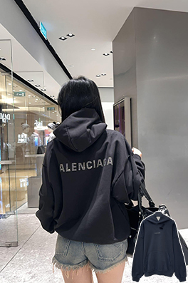 バレンシアガ Balenciaga ホットドリル穴フード付きパーカー