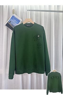 クロムハーツ 新しいトップウォッシュパッチ刺繍カップルパーカー