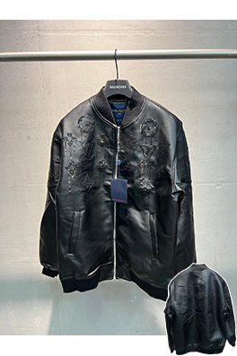 ルイヴィトン LV 新しい光沢のあるビーズレザージャケット