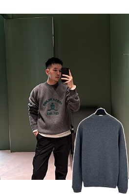 プラダスーパーコピー チェーン文字刺繍クルーネックセーター