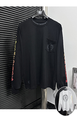 クロムハーツ 限定グラフィティ文字サンスクリットプリント長袖シャツ