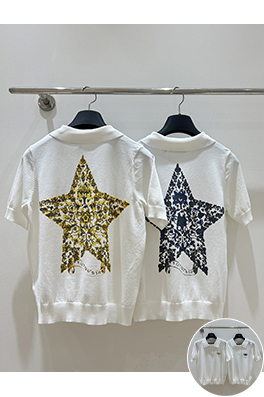 ディオールスーパーコピー リトルビー CD 刺繍プリント半袖Tシャツ