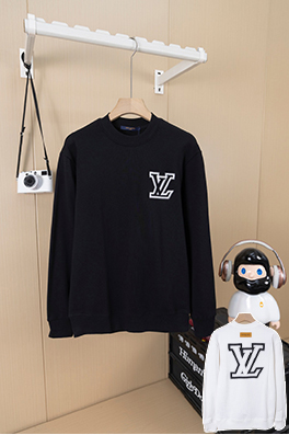 ルイヴィトン LV 大きなバックロゴ刺繍クルーネックスパーカー
