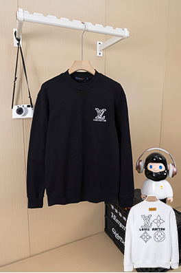 ルイヴィトン LV 背中に小さなロゴの刺繍ラウンドネックのスパーカー