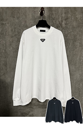 プラダスーパーコピー シルバーラベルレザーブランドファッション長袖シャツ