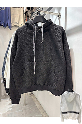 ディオール クラシックエンボスのカスタムジャカードフード付きスパーカー