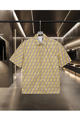 フェンディスーパーコピー クラシックなオールオーバーダブルFFデジタルロゴ半袖シャツ