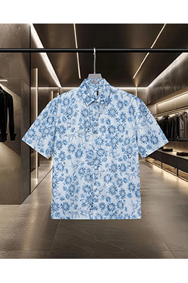 ディオールコピー サンフラワーロゴバラージデジタルプリント半袖シャツ