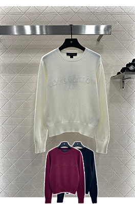 ルイヴィトンスーパーコピー LOUIS VUITTON 新作ビーズレターニット長袖シャツ