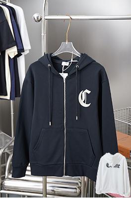 セリーヌ 新コレクション クラシックな刺繍Cロゴジッパーパーカー