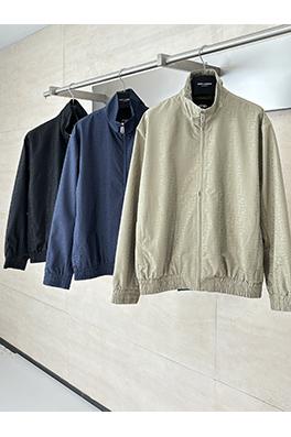 フェンディ ジャカード柄ジッパーハイカラードロップショルダージャケット