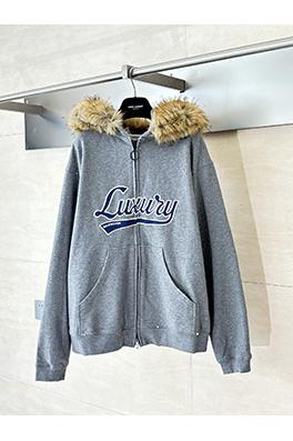 バレンシアガ Lusury 新作ファーカラージッパーフード付きスパーカー
