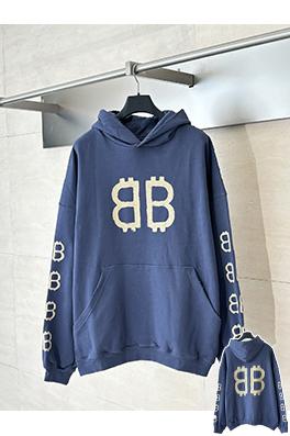 バレンシアガ 新しいビットコイン ダブルBプリント リップドパーカー
