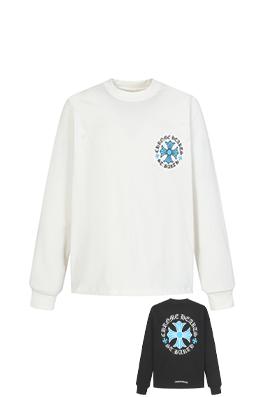 クロムハーツコピー 限定ブルークロスプリント長袖シャツ