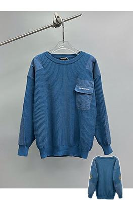 バレンシアガ 新作アップリケ刺繍り文字刺繍リバースターンプルオーバーセーター