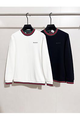 グッチスーパーコピー Gucci 赤と緑のストライプの文字刺繍クルーネックスパーカー