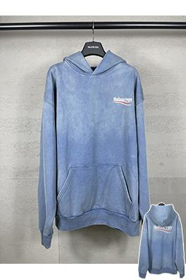 バレンシアガ 新しいコークプリントのリップドウォッシュダメージフード付きスパーカー