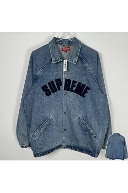 SUPREME OLD ENGLISH COACHES JACKET パッチワークと刺繍文字のデニムコーチジャケット