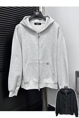 フェンディスーパーコピー FFレタリングジッパーカーディガンスパーカー