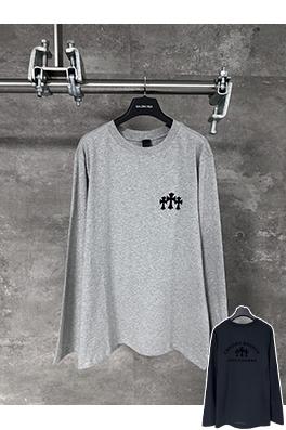 クロムハーツ ブラック フロッククロス ロングスリーブ長袖シャツ