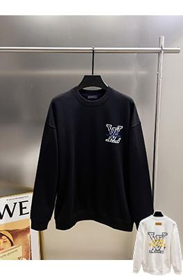 ルイヴィトンスーパーコピー 新しい大きなV字立体プリント ラウンドネックスパーカー