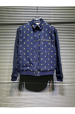 ルイヴィトン ラペルに刺繍ロゴが施されたデニムジャケット