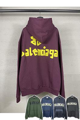 バレンシアガ テープダイレクトインジェクションプリントのダメージフード付きスパーカー