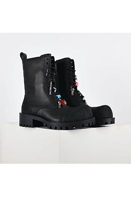 バレンシアガコピー BALENCIAGA Men's Leather boots バックル装飾シリーズ ビッグヘッドマーティンブーツ
