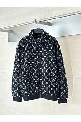 ルイヴィトンコピー 新作ジャカードプリントロゴポーラーフリースジャケット