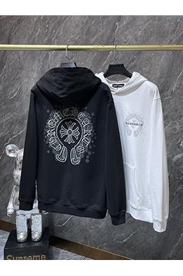 クロムハーツ 馬蹄とサンスクリット十字をあしらった真空刺繍のフード付きスパーカー