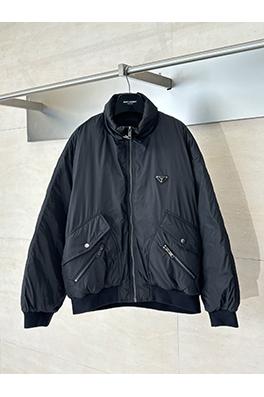 プラダコピー 厚のナイロンジッパーダウンジャケット