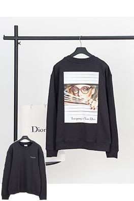 ディオール Heritage ポートレートプリントクルーネックスパーカー