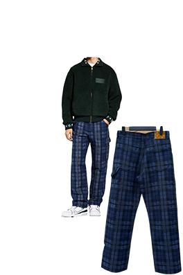 ルイヴィトン 新しいチェック柄ジーンズ