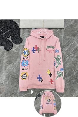 クロムハーツ サンスクリット語の手描きグラフィティフード付きスパーカー